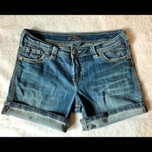 Silver Suki Flap shorts / Size 34